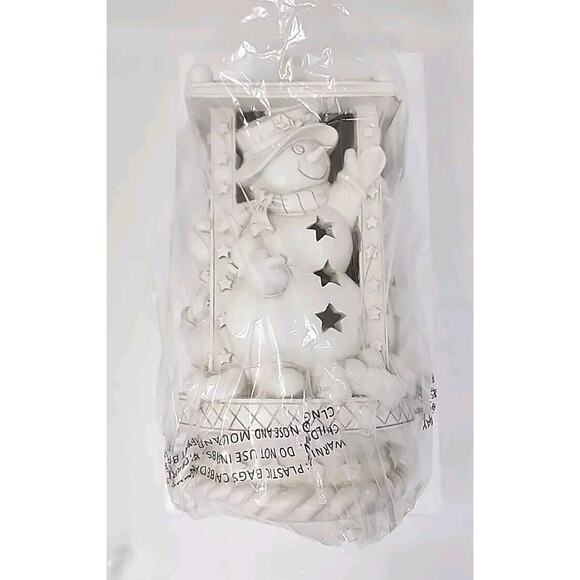 Snowman & Family Christmas Tabletop Lights Up Around Gazebo Snowman NIP X-D - Picture 13 of 13